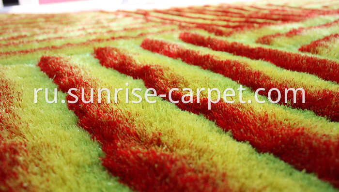 Polyester 3D Shaggy Rug Yellow Color 